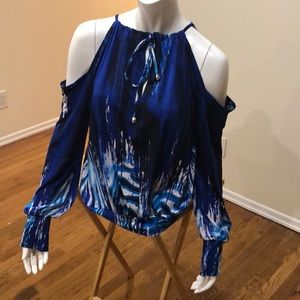 2877 cold shoulder blouse